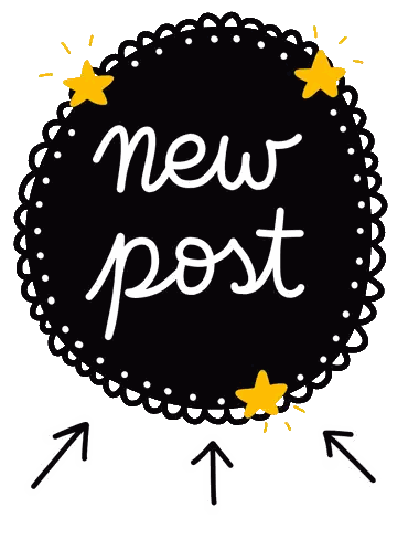 Black Circle With New Post Sticker