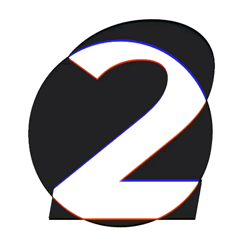Black Circle With Number 2 Sticker