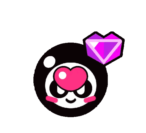 Black Circle With Purple Inner Circle And Triangle Sticker