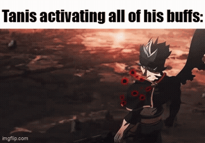 Black Clover Tanis Activating All Of His Buffs GIF