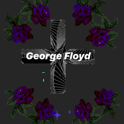 Black Cross With Name Of George Floyd GIF