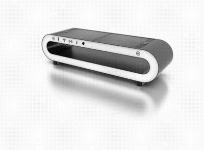 Black Device With White Circle On Top GIF