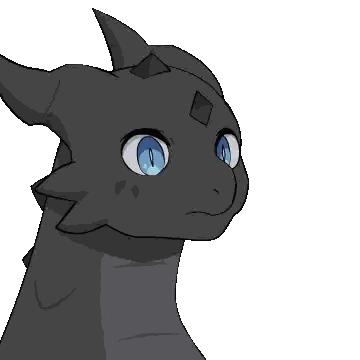Black Dragon With Blue Eyes And Claws Sticker