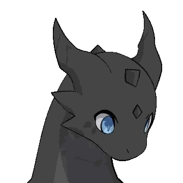Black Dragon With Open Mouth Sticker
