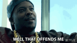 Black Dude Wearing Cap And Gold Necklace Offended GIF