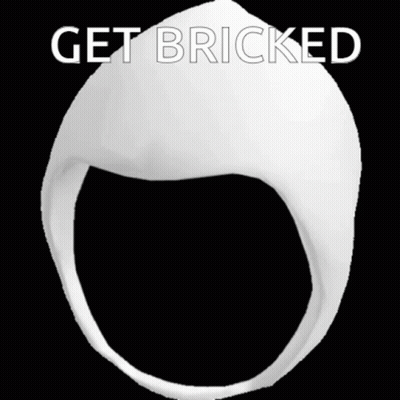 Black Face White Hood Get Bricked GIF