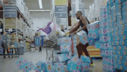 Black Friday Shopper Crashing On Goods