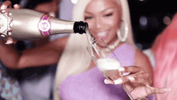 Black Girl Celebrating Champagne Popping GIF