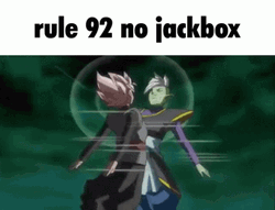 Black Goku And Zamasu Merging GIF
