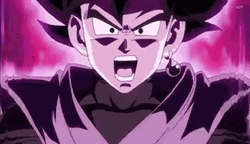 Black Goku Power Scream GIF