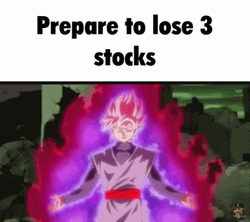 Black Goku Prepare To Lose 3 Stocks Meme GIF