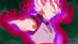 Black Goku Shows Strong Power GIF