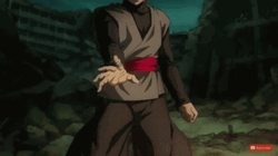 Black Goku Starts Opening His Power GIF