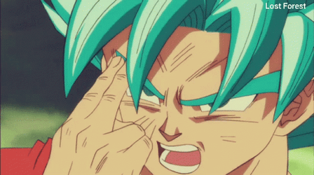 Black Goku Strong Attack Made Goku Fall Down GIF