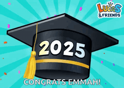 Black Graduation Cap 2025 GIF