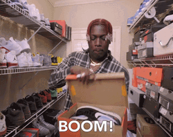 Black Guy Flexing Nike Sneakers GIF