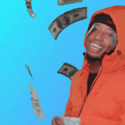 Black Guy Happily Tossing Money Meme GIF