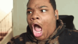 Black Guy Horrified While Shouting GIF