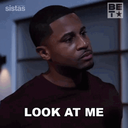 Black Guy In Maroon Tees Look At Me GIF