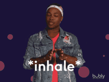 Black Guy Inhale Exhale Woosah GIF
