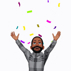 Black Guy With Confetti GIF