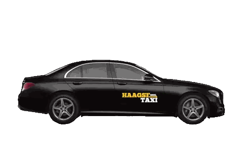 Black Haagse Taxi Side View Sticker
