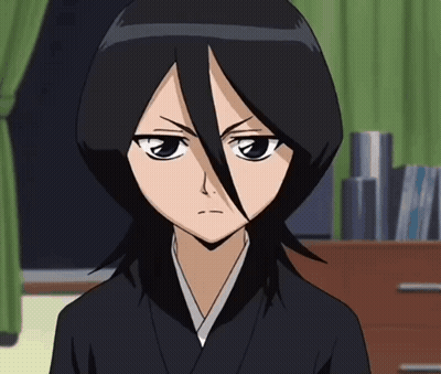Black Haired Anime Character White Stripe Waist