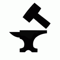 Black Hammer And Anvil Pounding GIF