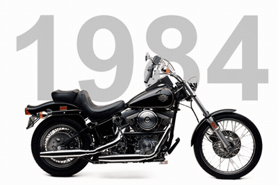 Black Harley Davidson Motorcycle 1984 GIF