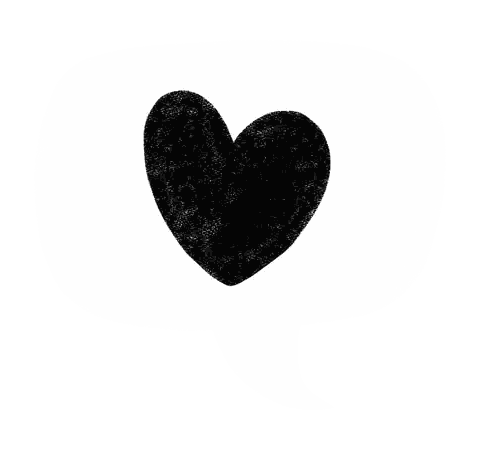 Black Heart Fingerprint Sticker