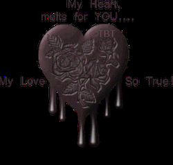 Black Heart I'm Melting For You Design GIF