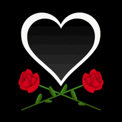 Black Heart With Roses GIF