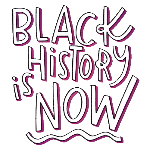 Black History In Purple And White Sticker