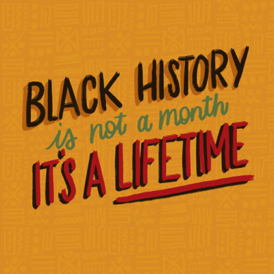 Black History Is Not A Month It's A Lifetime On Yellow Background GIF