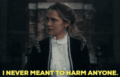 Black Jacket Woman Says I Never Meant Harm GIF