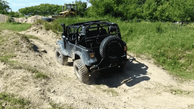 Black Jeep With License Plate SDC GIF