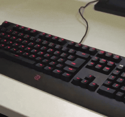 Black Keyboard With Letter R On Bottom Right GIF