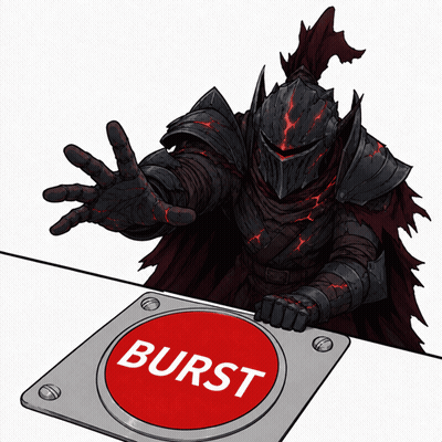 Black Knight Pressing Red Burst Button GIF