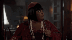 Black Lady Stupefied Clutch Pearls GIF