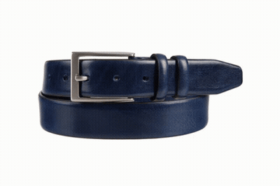 Black Leather Belt With Silver Buckle GIF