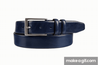 Black Leather Belt With Silver Buckle GIF