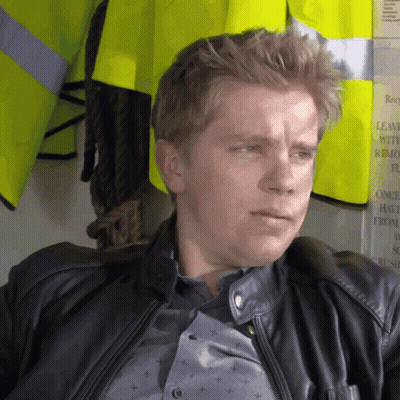 Black Leather Jacket Man Sitting Leave With Remo GIF