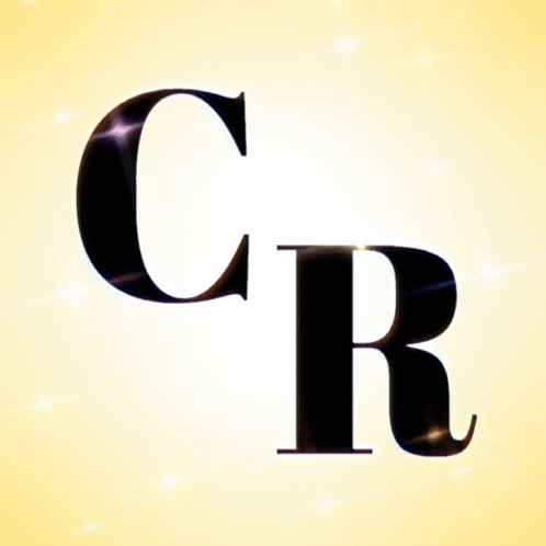 Black Letter CR On Gold Background GIF