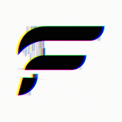 Black Letter F With Rainbow Border GIF