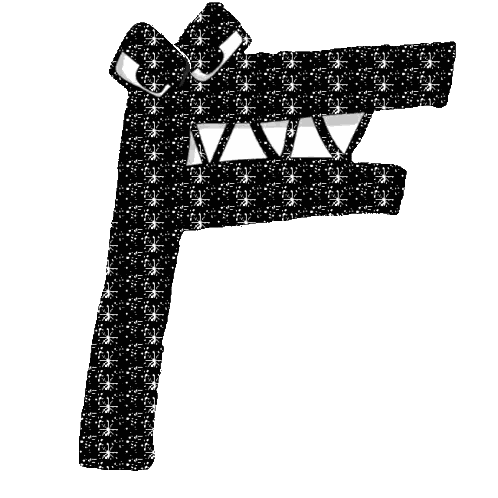 Black Letter F With White Bow Sticker