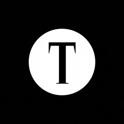 Black Letter T Inside White Circle GIF