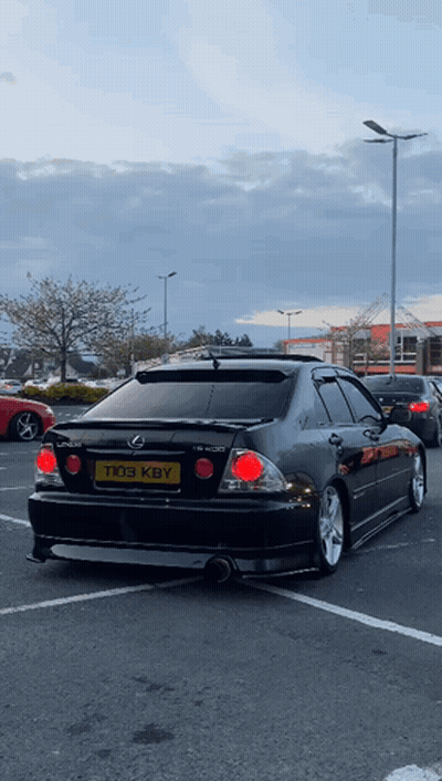Black Lexus With License Plate TK03 KBY GIF