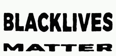Black Lives Matter Is Written In Large Black Letters On A White Background GIF