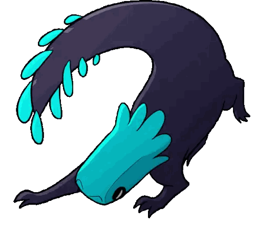 Black Lizard With Blue Wings Sticker