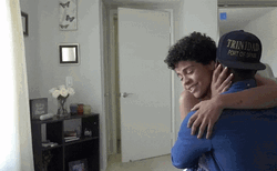 Black Love Couple Hugging GIF